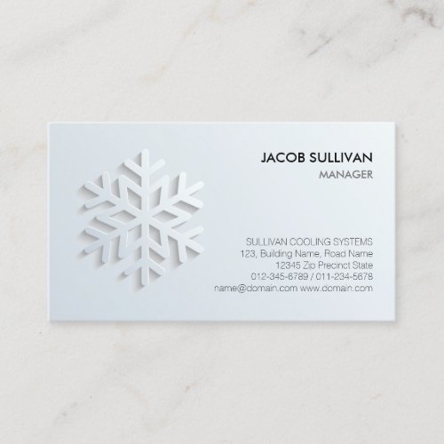 Air Conditioning Snowflake Icon Business Card