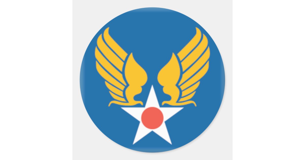 Air Corps Military Emblem Classic Round Sticker | Zazzle
