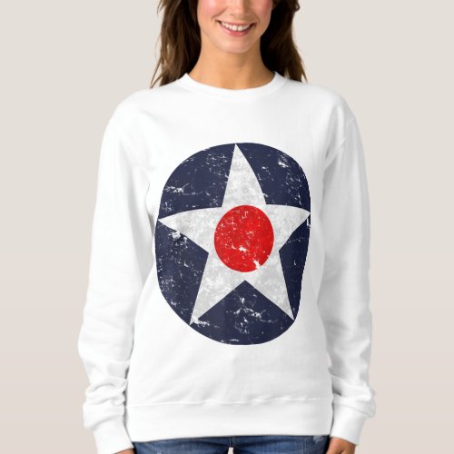 Air Corps WW1 WWII Military Vintage Aircraft Pilot Sweatshirt