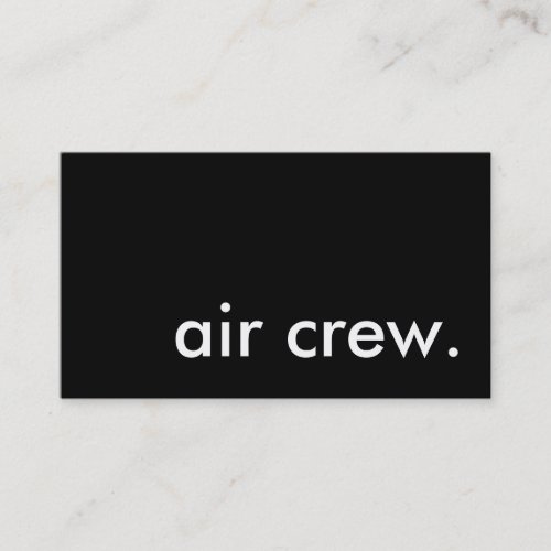 air crew. business cards