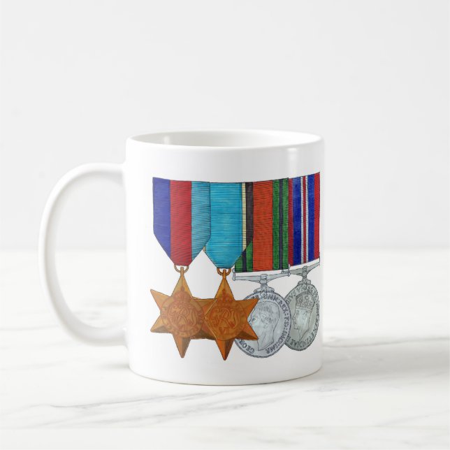 Air Crew Europe Star with Defense Medal Group Mug (Left)