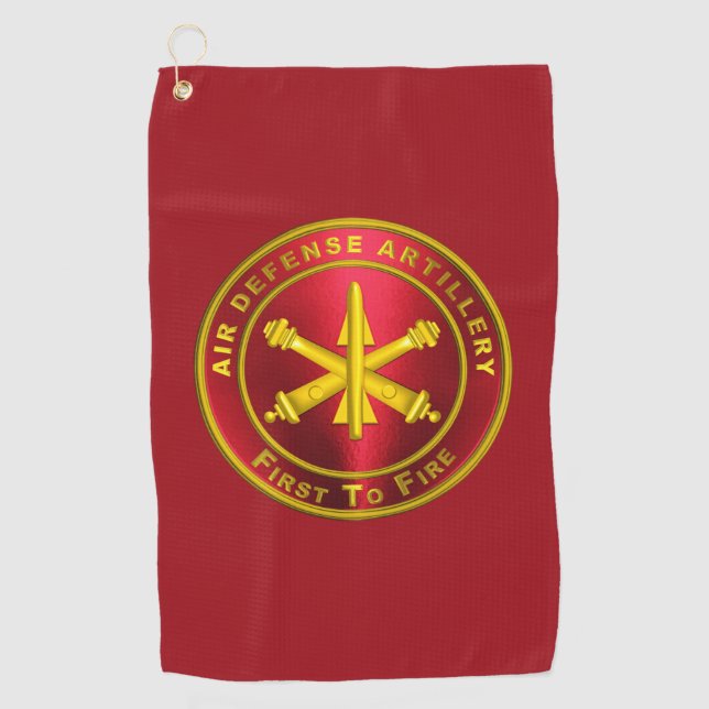 Air Defense Artillery ADA Golf Towel (Front)