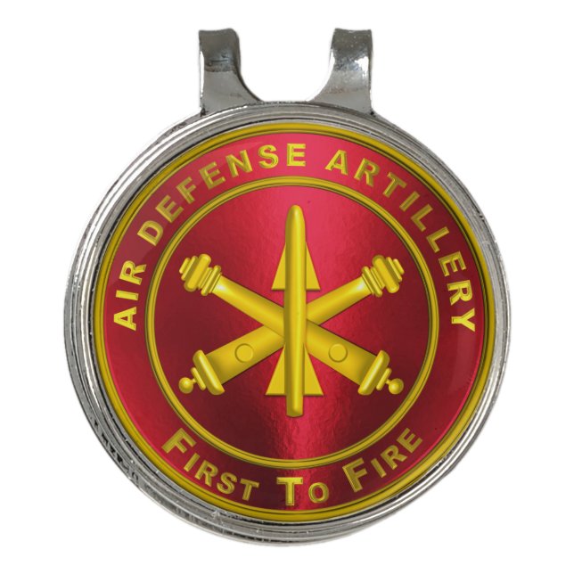Air Defense Artillery Golf Hat Clip (Front)
