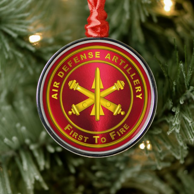 Air Defense Artillery Metal Ornament (Tree)