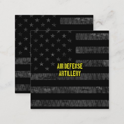 Air Defense Artillery Subdued American Flag Discount Card
