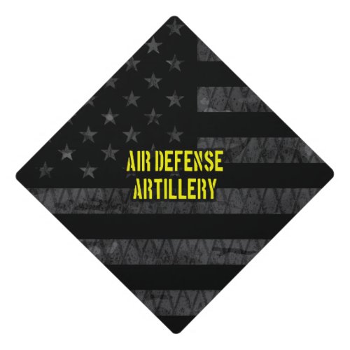 Air Defense Artillery Subdued American Flag Graduation Cap Topper