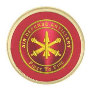 Air Defense Artillery Veteran Gold Finish Lapel Pin
