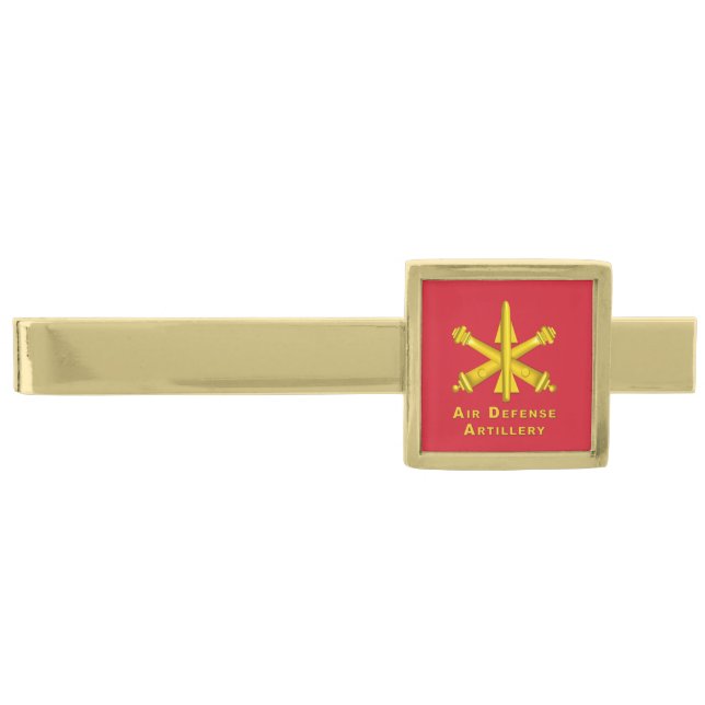 Air Defense Artillery Veteran Gold Finish Tie Bar (Front)