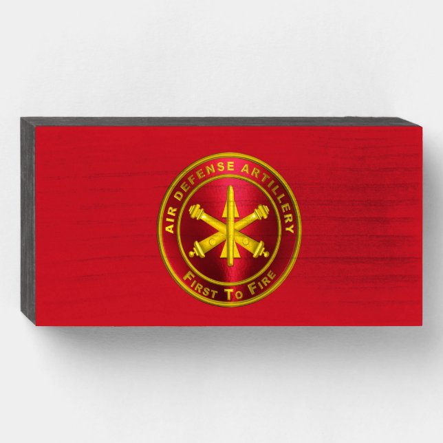 Air Defense Artillery Veteran Wooden Box Sign (Front Horizontal)