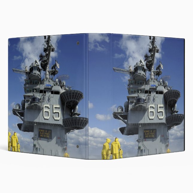 Air department Sailors test the sprinkler syste 3 Ring Binder (Background)