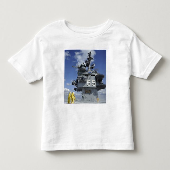 Air department Sailors test the sprinkler syste Toddler T-shirt (Front)
