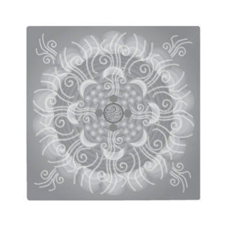 Air Element Destruction Mandala Metal Print