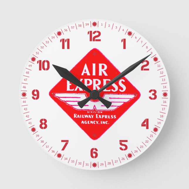 Air Express by Railway Express Agency Wall Clock (Front)
