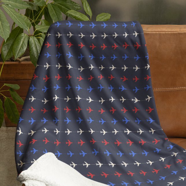 Air Fly Aero Airlines Airplanes Fleece Blanket (Creator Uploaded)