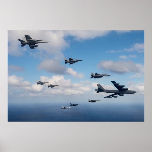 Air Force Aircraft Formation Poster