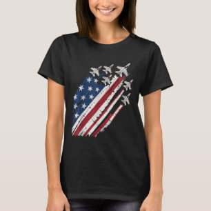 Air Force American Flag Patriotic Red White Blue 4 T-Shirt