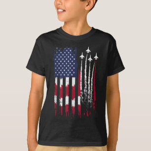 Air Force American Flag Patriotic Red White Blue 4 T-Shirt