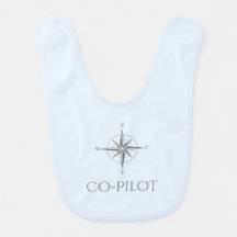 Air Force Baby Shower Bib Little Co-Pilot