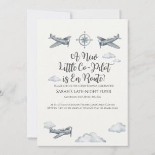 Air Force Baby Shower Invite Little Co-Pilot