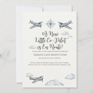 Air Force Baby Shower Invite Little Co-Pilot