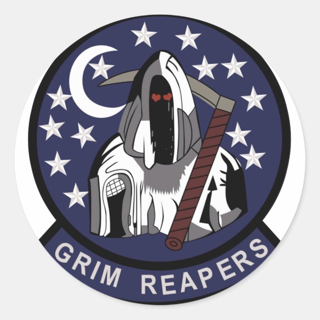 AIR FORCE BLACK OPS AREA 51 4451st GRIM REAPERS ST Classic Round Sticker (Front)