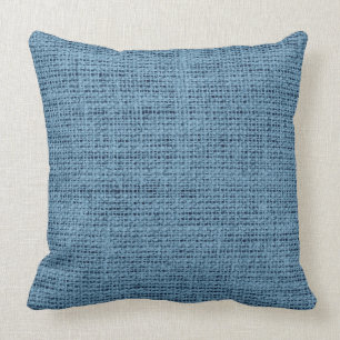 Air Force blue burlap linen background Throw Pillow