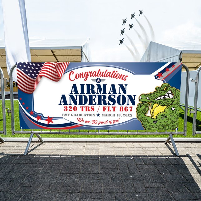 Air Force BMT Graduation 320 TRS Gators Military Banner Zazzle