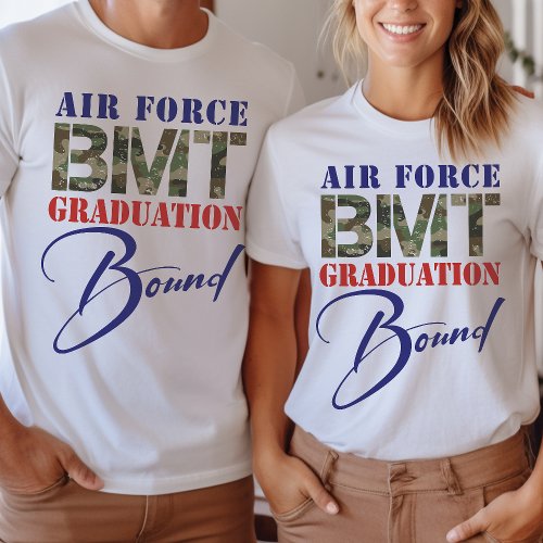 Air Force BMT Graduation Bound Front Back Light T_Shirt