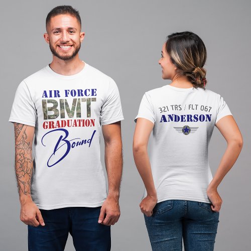 Air Force BMT Graduation Bound Front Back Light T_Shirt