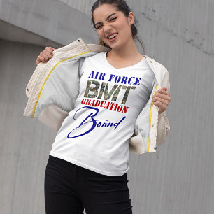 Air Force BMT Graduation Bound Front Back V-Neck T-Shirt