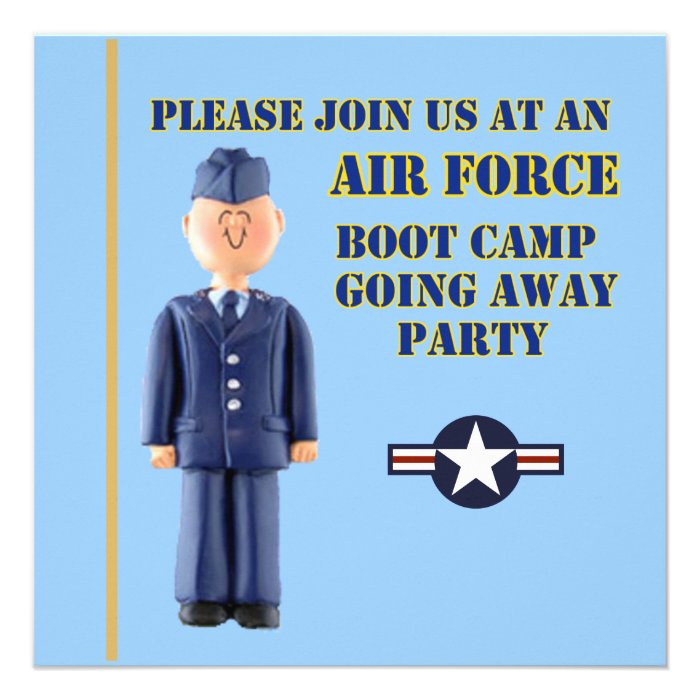 Air Force Boot Camp Going Away Party Invitation