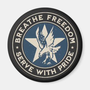Air Force - Breathe freedom, serve with pride. Magnet