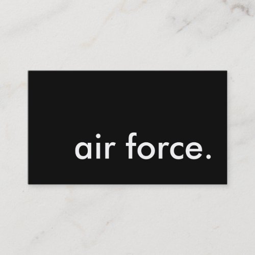 air force. business cards