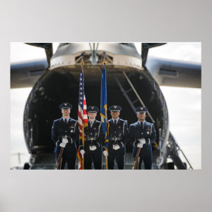 Air Force Color Guard Detail with C-5 Galaxy Poster