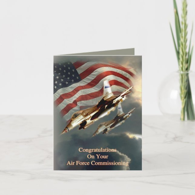 Air Force Commissioning Greeting Card (Front)