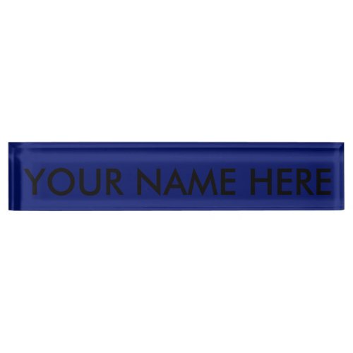 AIR FORCE DARK BLUE solid color background  Desk Name Plate