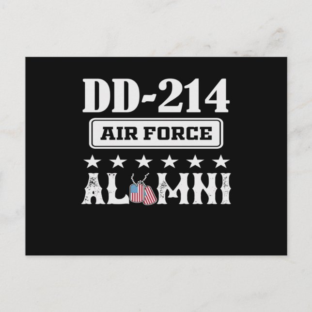 Air Force DD-214 Alumni Invitation Postcard (Front)