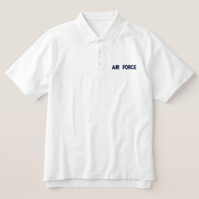 air force Embroidered Shirt (Design Front)