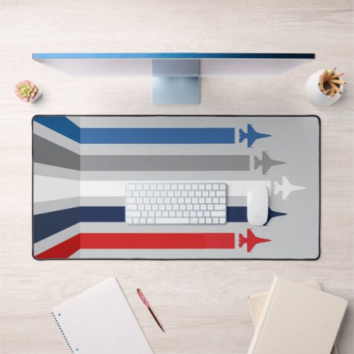 Air Force Fighter Jets Airplane Patriotic Military Desk Mat