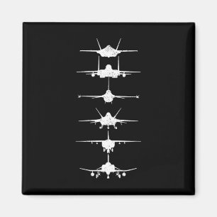 Air Force Fighter Jets F-4 F-111 F-15 F-16 F-22 F- Magnet