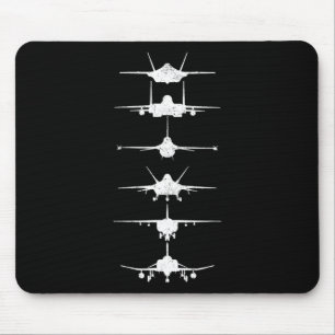 Air Force Fighter Jets F-4 F-111 F-15 F-16 F-22 F- Mouse Pad