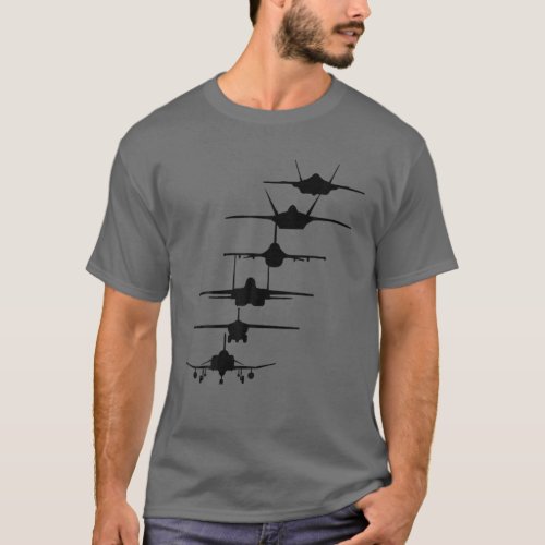 Air Force Fighter Jets F_4 F_111 F_15 F_16 F_22 F_ T_Shirt
