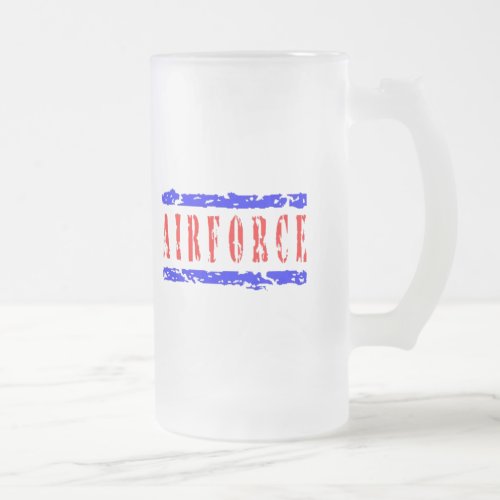 Air Force Gear Frosted Glass Beer Mug