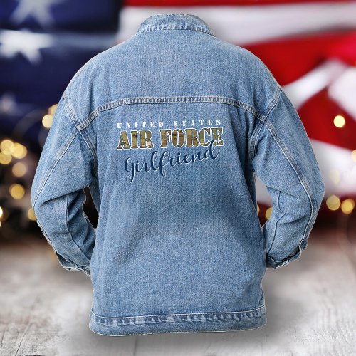 Air Force Girlfriend I Military Camouflage I USAF  Denim Jacket