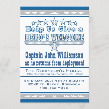 Air Force Hero's Welcome Home Invitation by aaronsgraphics at Zazzle