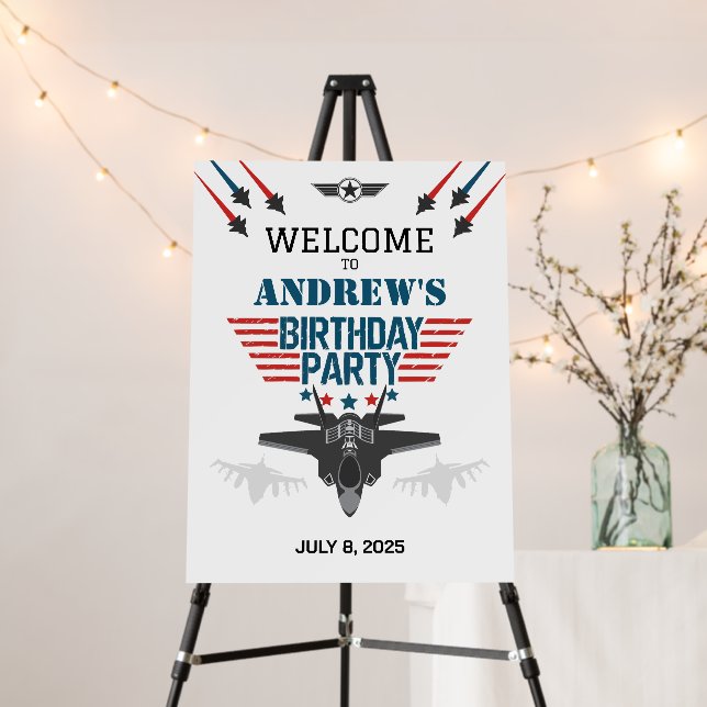 Air force jet fighter pilot Birthday Foam Board (In Situ (Stand))