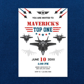 Air force jet fighter pilot Top one Invitation