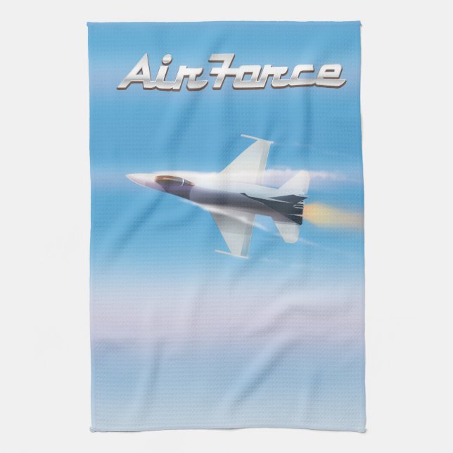 Air Force Jet Poster Kitchen Towel (Vertical)