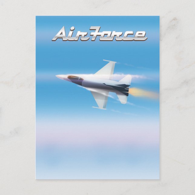 Air Force Jet Poster Postcard (Front)