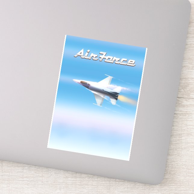 Air Force Jet Poster Sticker (Detail)
